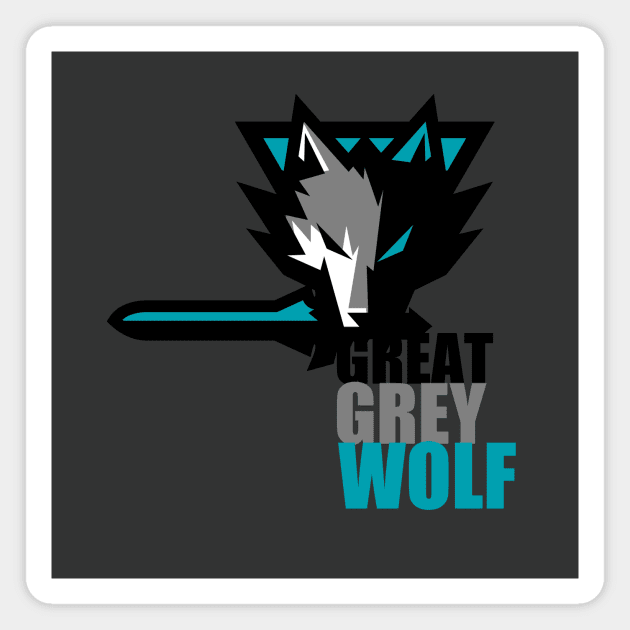 The Great Grey Wolf Magnet by Johnitees